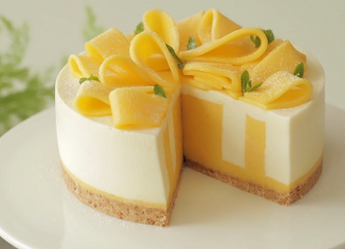 Tuyệt chiêu làm cheesecake xoài không cần lò nướng, thơm ngon mát lạnh mà tạo hình đẹp 'rụng tim'