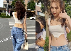 Diện crop-top khoe eo 53 cm, Ngọc Trinh gây choáng vì mặc quần 'quên' nội y