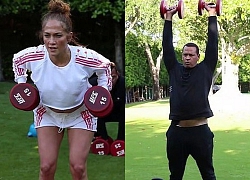 Jennifer Lopez và hôn phu rèn luyện thể hình