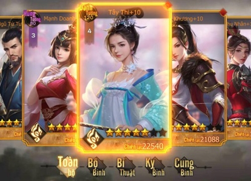 Khi SLG kết hợp thẻ tướng sẽ tạo nên gameplay cực kì "bánh cuốn" trong Giang Sơn Mỹ Nhân