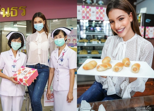 Miss Grand International 2019 làm bánh tặng nhân viên y tế