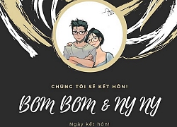 Fan hâm mộ thiết kế thiệp cưới 'cực độc' mừng hạnh phúc Bomman và Minh Nghi