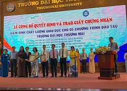 5 chương trình đào tạo của đại học Thương mại vừa được kiểm định