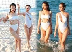 Đôi bạn thân Huyền Lizzie và Phanh Lee diện bikini đôi, khoe body "một chín một mười"