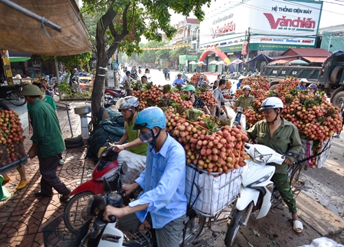 Chợ vải Bắc Giang nhộn nhịp vào mùa