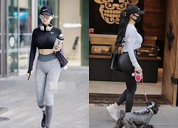 Mỹ nhân vô danh mặc legging ra đường đẹp xuất sắc chuyên "ngồi xổm" để "nở hậu"