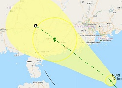 Sóng biển cao tới 5,5 m, bão Nuri cách Hoàng Sa 470 km