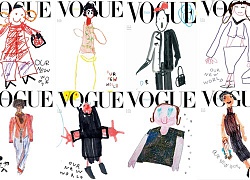 Bìa tạp chí nổi tiếng Vogue Ý tháng 6 gây chú ý khi được vẽ tay bởi các bé thiếu nhi