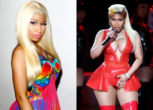 Rapper Nicki Minaj cột tóc 2 bên, khoe vòng 1 như "hai quả bóng" ở tuổi 37