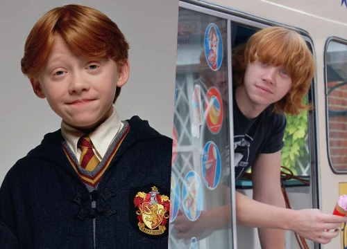 Ruper Grint - diễn viên đóng vai Ron Weasley trong bộ phim "Harry Potter" đang sống hạnh phúc vì được bán kem dạo