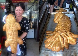 Bánh mì cá sấu khổng lồ gây "bão", ngày bán trăm chiếc