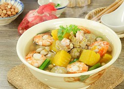 Cách làm canh bí đỏ nấu thịt băm, tôm khô ngọt bùi đưa cơm ngày nắng