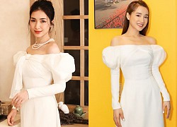 Chênh nhau 5 tuổi, Nhã Phương vẫn trẻ trung lấn át Hòa Mizny khi cùng diện áo dài cách tân