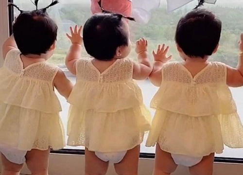 Bà nội vui mừng vì có liền 3 cháu gái nhưng 1 năm sau bà chính thức "xin hàng", nhìn ảnh ai cũng hiểu lý do