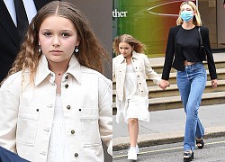 Harper Beckham trang điểm, diện mạo khác lạ