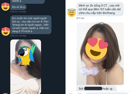 Chấn động: Phát hiện đường dây "Sugarbaby" chủ động tìm "Sugardaddy" bao nuôi : Mỗi tháng chu cấp 7 - 10 triệu, hứa sẽ ngoan