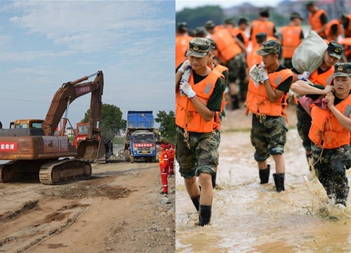 Mực nước hàng trăm sông tại Trung Quốc vượt mức báo động