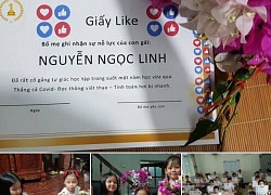 Phụ huynh sáng tạo 'giấy like' và tổ chức luôn lễ bế giảng tại nhà để động viên 2 cô con gái nhận 'mưa' lời khen