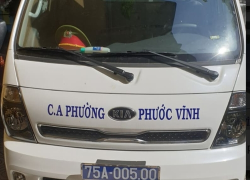 Vì sao nhiều xe công an phường ở Huế không có tem kiểm định?