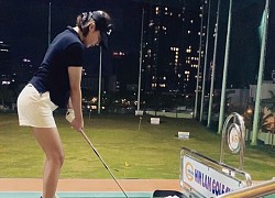 Văn Mai Hương tập golf để giữ cơ thể săn chắc