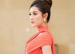 Á hậu Huyền My đẹp tựa 'nữ thần' với váy dạ hội đỏ rực, xẻ ngực gợi cảm