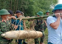 Đào ao trong vườn, nông dân Hà Tĩnh phát hiện quả bom nặng hơn 200kg