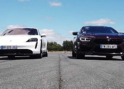 Porsche Taycan đua drag với BMW M8 Gran Coupe: Sự chênh lệch giữa 2 thế hệ truyền động