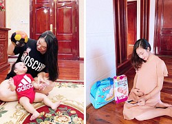 Thể hiện sự khéo léo chẳng kém ai: Khi những nàng hậu của chân sút Việt chia sẻ chuyện chăm con