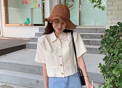 Đã giúp bạn trông cao ráo hơn hẳn chục phân, sơ mi crop top còn cực xinh xắn và dễ mặc