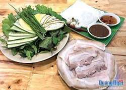 Thơm ngon bánh tráng cuốn thịt luộc