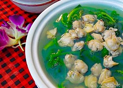 Canh ngao mồng tơi, dân dã, thanh mát giải nhiệt