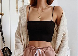 Mát trời, mặc bikini với áo len cardigan là "chuẩn bài"