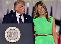 Melania diện váy xanh nổi bật đêm cuối đại hội đảng Cộng hoà