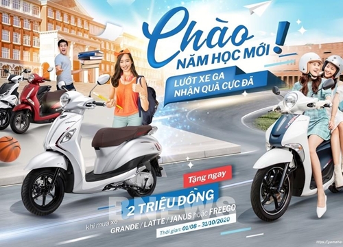 Yamaha ưu đãi 2 triệu đồng cho khách mua xe Grande, Latte, Janus và FreeGo