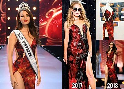 Váy "núi lửa phun trào" của Catriona Gray lại bị tố đạo nhái