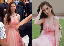 Angelababy lộ cổ trơ xương