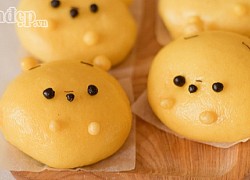 9X làm bánh bao bí đỏ sốt kim sa hình gấu quá dễ thương khiến hội chị em rần rần học theo