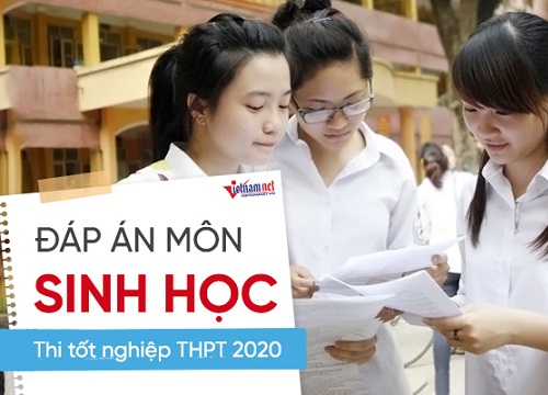 Đáp án môn Sinh học thi tốt nghiệp THPT 2020 của Bộ GD-ĐT