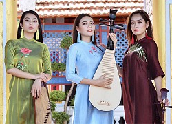 Hoa hậu Huyền Trân, Lâm Thu Hồng, Trân Phạm khoe vẻ kiêu sa trong BST Đại sứ áo dài của NTK Việt Hùng