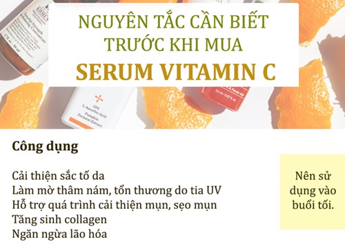 3 nguyên tắc cơ bản khi chọn mua serum vitamin C