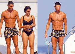 Bạn gái xoa đầu Cristiano Ronaldo, khoe dáng bốc lửa trên du thuyền