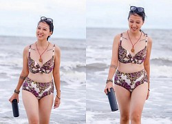 Hiếm hoi khoe ảnh bikini gợi cảm ở tuổi 41, bà xã Phạm Anh Khoa lộ nhiều hình xăm táo bạo