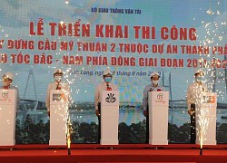 Bắt đầu thi công cầu Mỹ Thuận 2 vượt sông Tiền, vốn đầu tư hơn 5.000 tỷ đồng