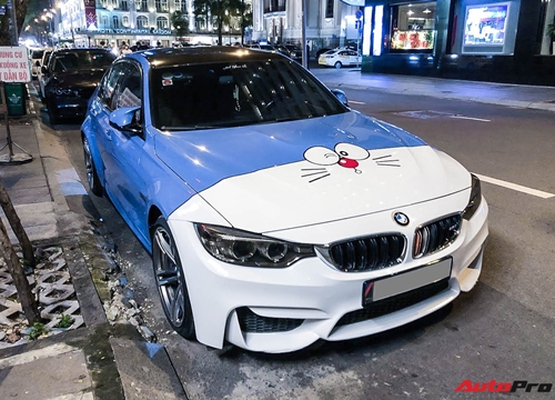 Dân chơi Sài Thành trang trí BMW M3 theo phong cách Doraemon không đụng hàng với bất kỳ ai