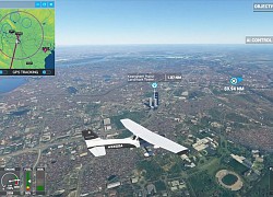 Toàn cảnh Hà Nội, sông Hồng và Keangnam Landmark 72 trong Microsoft Flight Simulator 2020