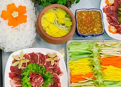 Bò nhúng dấm như "hoa vàng trên cỏ xanh", vừa nhìn đã sôi sục muốn ăn