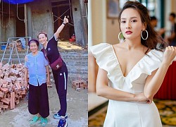 Diễn viên Bảo Thanh khoe nhà xây tặng bà ngoại sắp hoàn thành