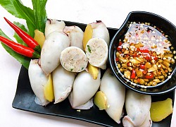 Mực nhồi cá hấp gừng