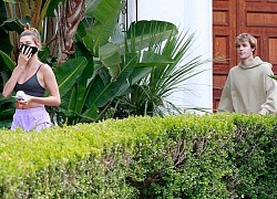 Vợ Justin Bieber bất ngờ chạm mặt "tình cũ" khi đến phòng thu cùng chồng