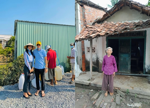 Bỏ tiền túi xây nhà cho bà cụ nghèo, vợ chồng Thủy Tiên bị trách móc: "Sao không mua tôn lạnh"